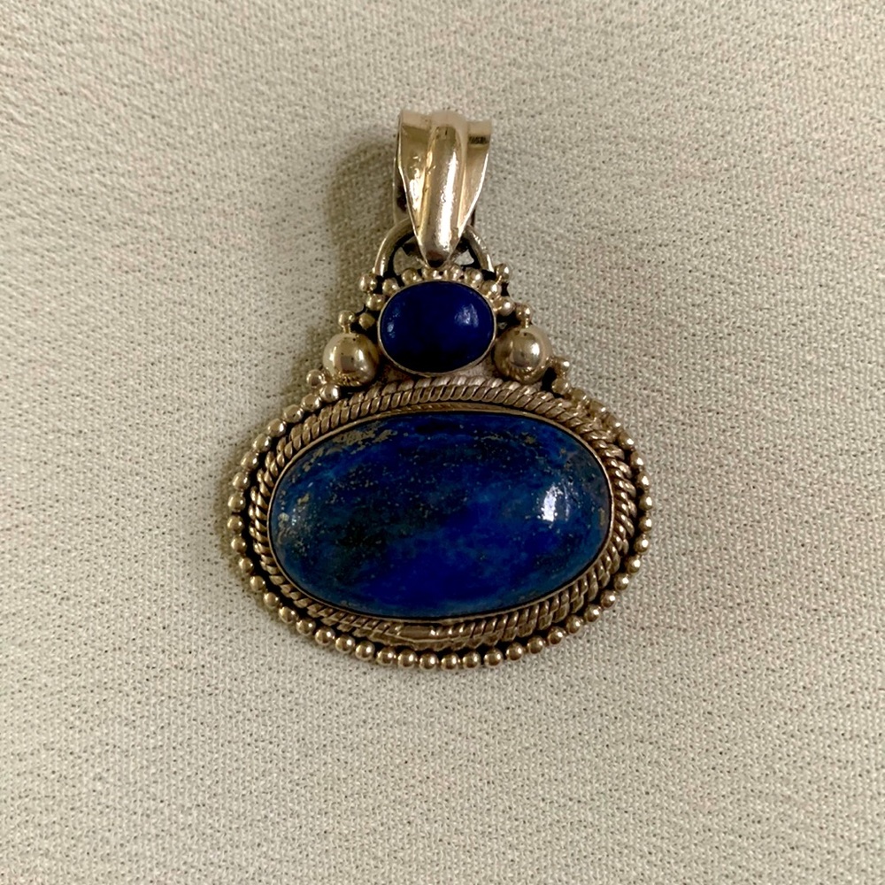 Lapis Handmade Pendant from Tibet ~